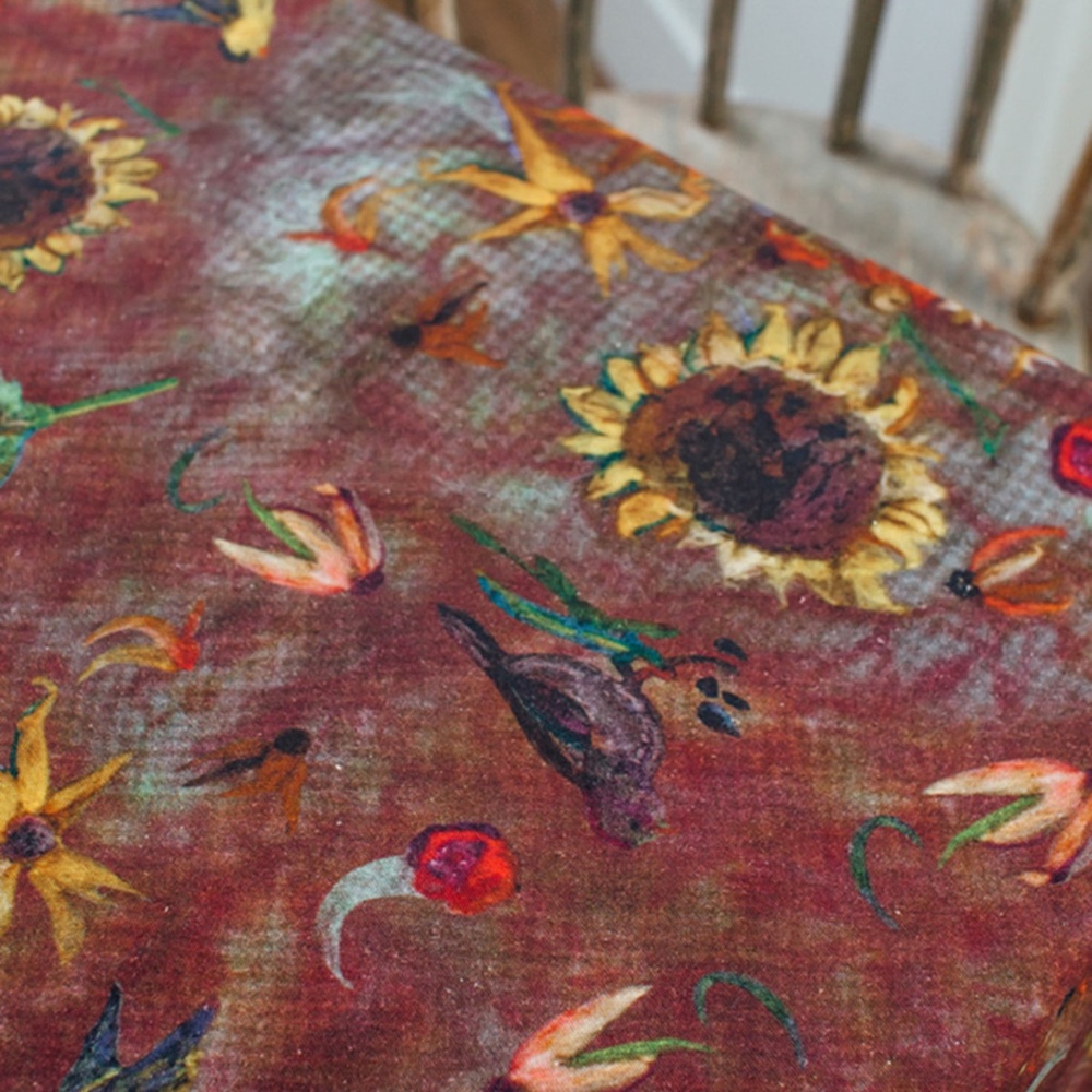 April Cornell Tablecloth Autumn Visitors 54x54 NWT - Picture 4 of 6